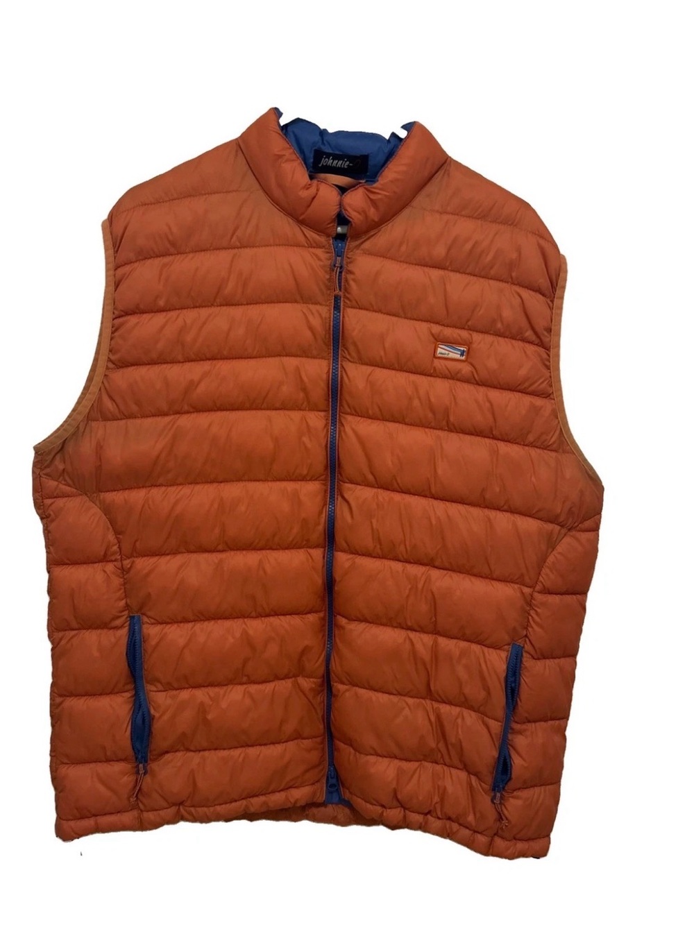 Johnnie-O Men’s Orange Quilted Puffer Vest XL